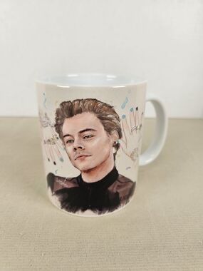 Harry Sytles White Ceramic Portrait Coffee Mug